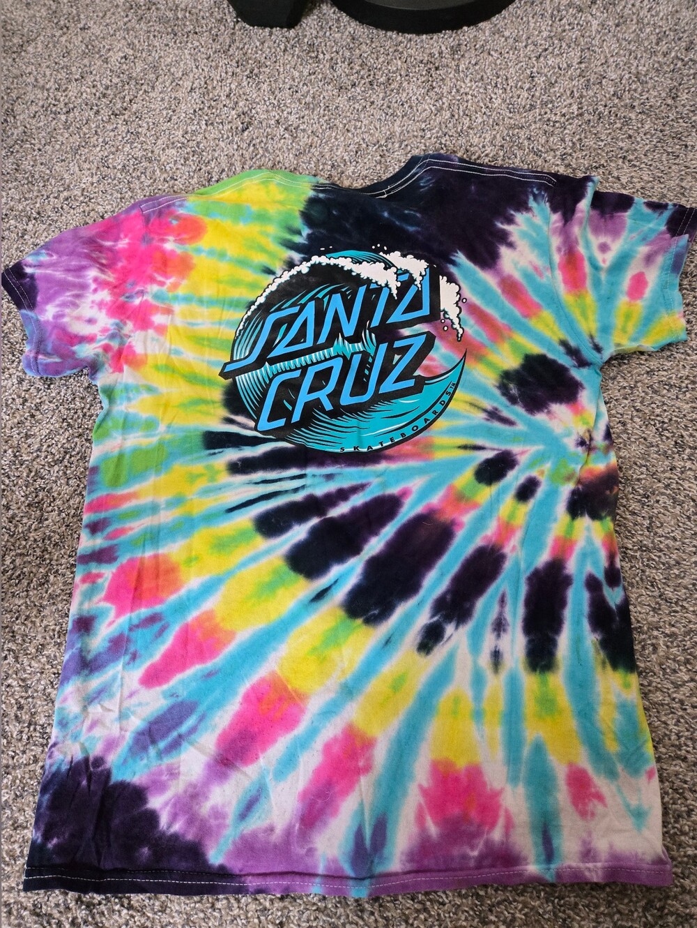 Santa Cruz Tie Dye T-Shirt Skateboard Graphic Tee Size M